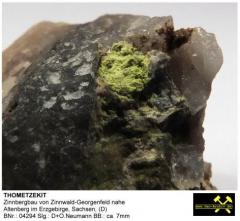 Thometzekit - Zinnwald-Georgenfeld, Erzgebirge, Sachsen, (D) - BNr. 04294 Slg. D+O.Neumann BB. ca. 7mm.JPG
